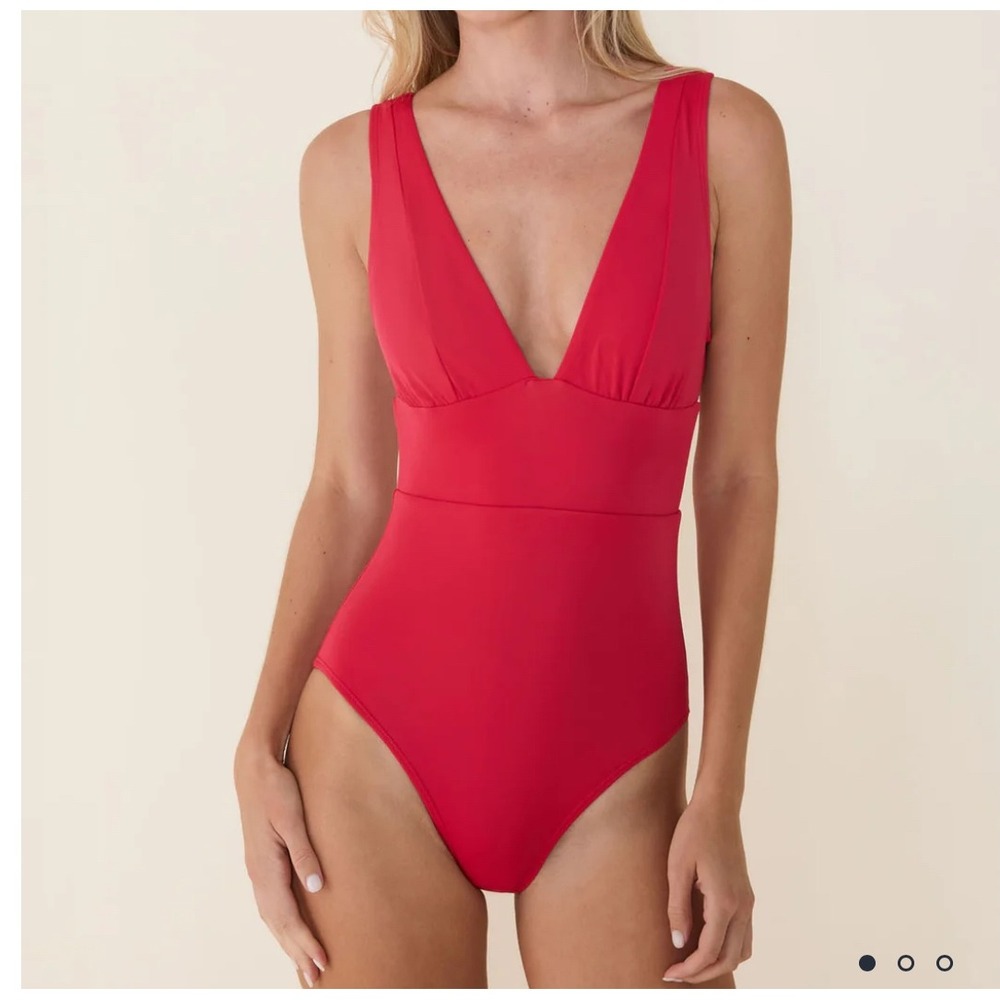 Andie Mykonos One Piece Swimsuit NWT Sz XL Cherry Red